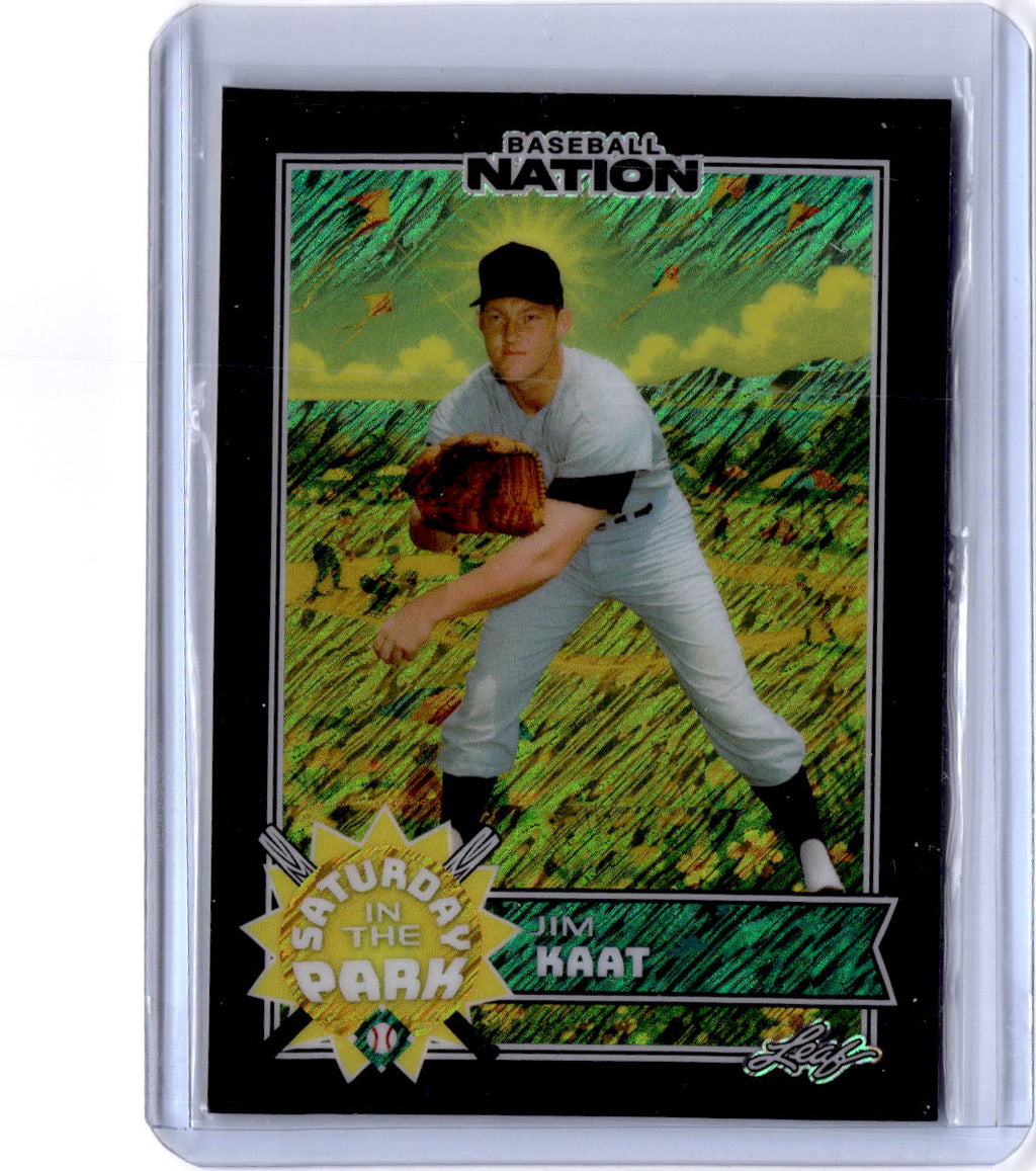 2025 Leaf Baseball Nation #SB-21 Jim Kaat Saturday in the Park Black 1/1