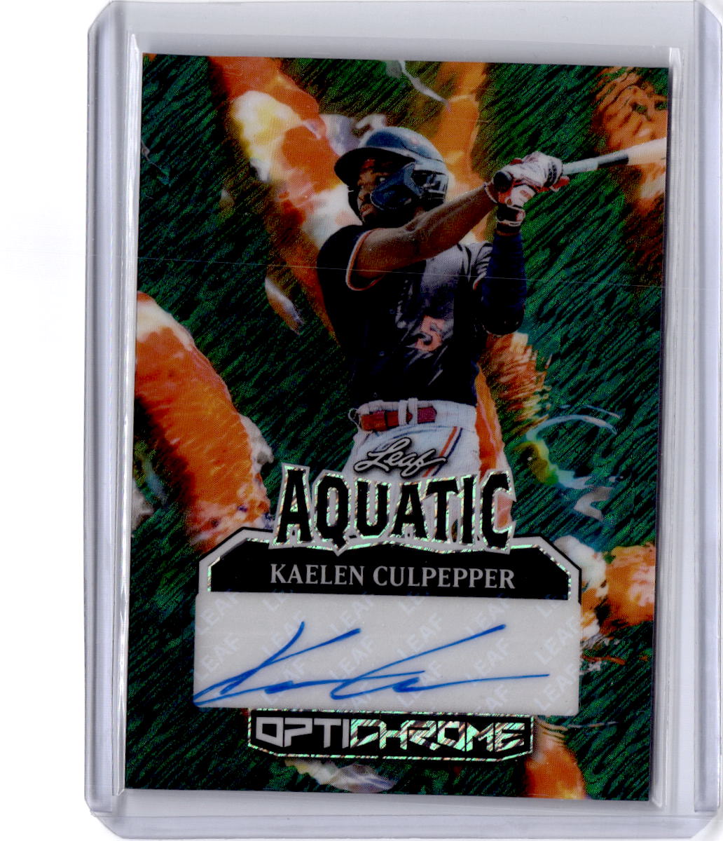 2025 Leaf Optichrome #AA-KC1 Kaelen Culpepper Autographs Crystal Clownfish #/1