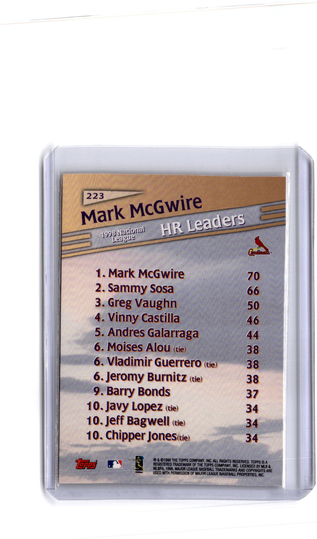 1999 Topps #223 Mark McGwire