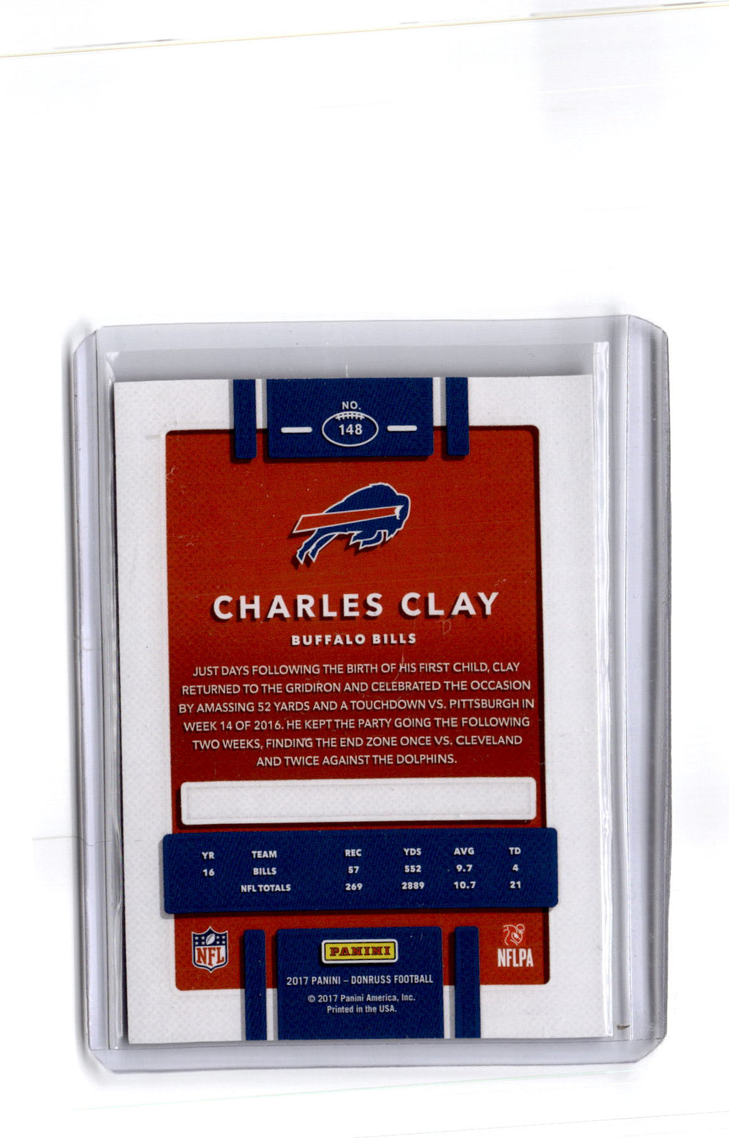 2017 Donruss #148 Charles Clay Press Proof Black #/10