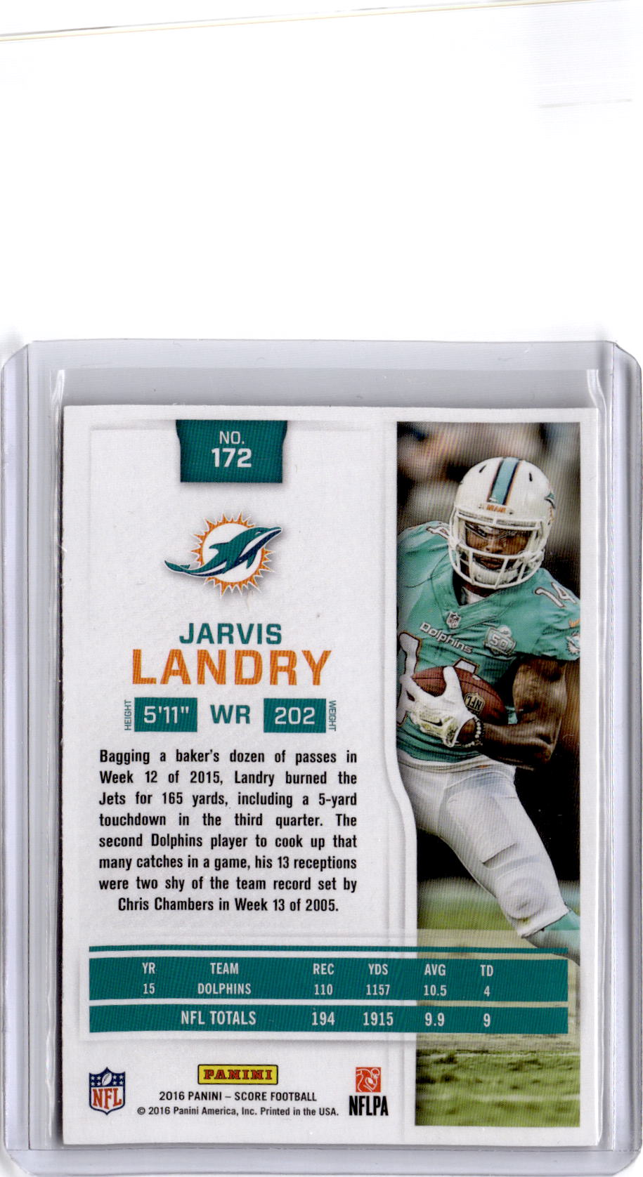 2016 Score #172 Jarvis Landry First Down #/10