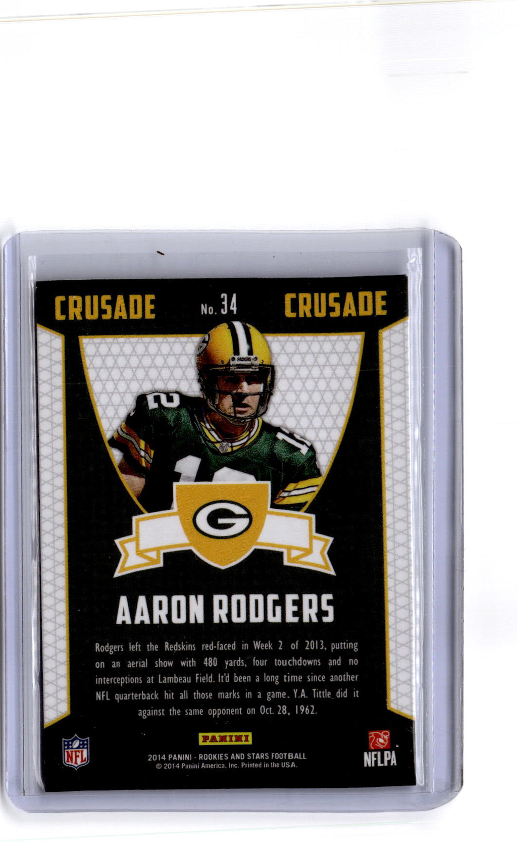 2014 Panini Rookies & Stars #34 Aaron Rodgers Crusade Blue