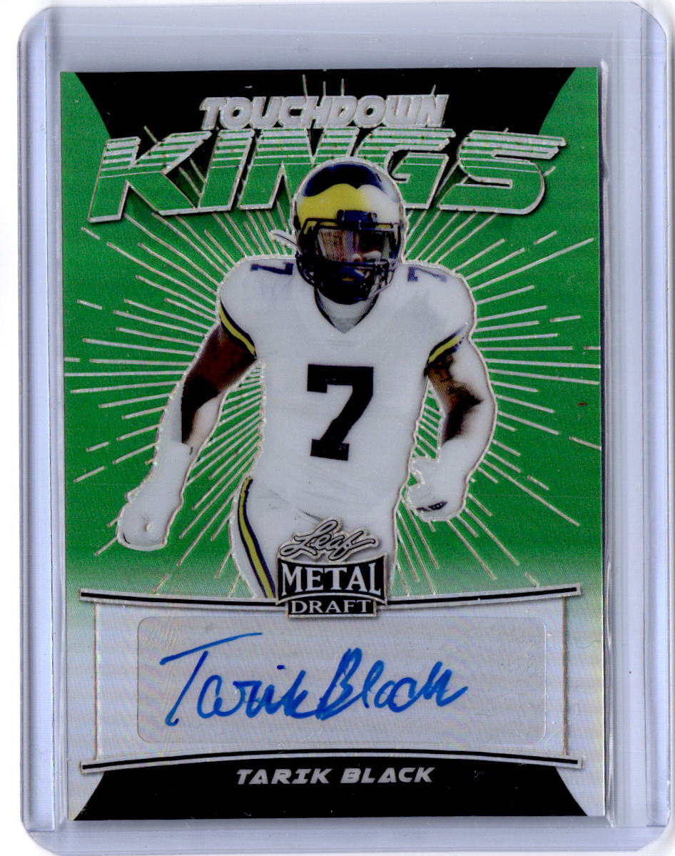 2021 Leaf Metal Draft Tarik Black Flashback Touchdown Kings Autographs Green /10