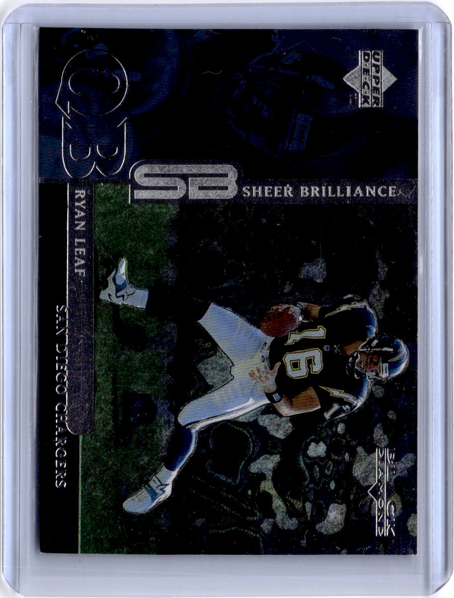 1998 Upper Deck Black Diamond Rookie Edition  Ryan Leaf Sheer Brilliance #/1600