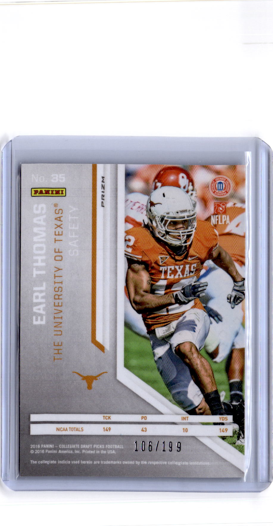 2016 Panini Prizm Collegiate Draft Picks #35 Earl Thomas Prizm Camo #/199