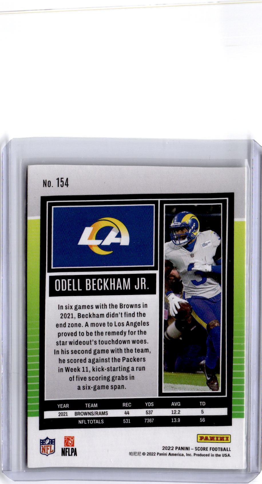 2022 Score #154 Odell Beckham Jr. Electric #/99