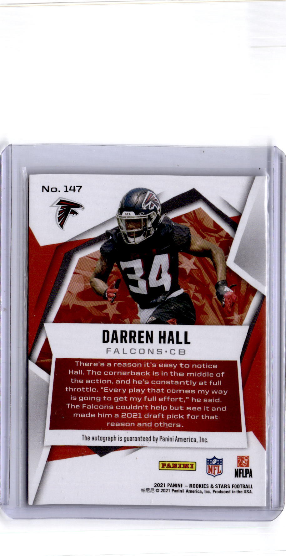 2021 Panini Rookies & Stars #147 Darren Hall Signatures Orange #/99