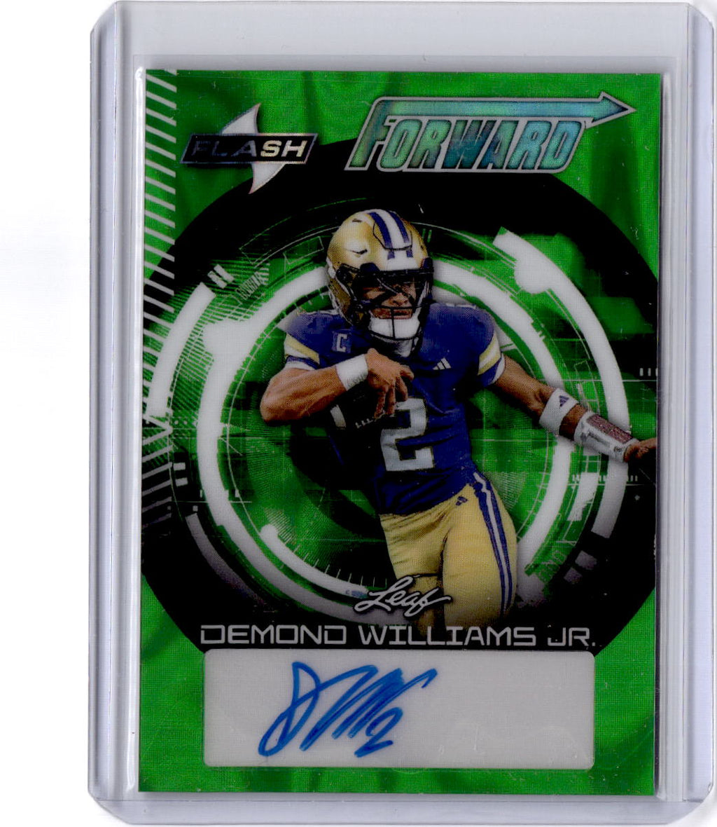 2025 Leaf Eclectic Signature Demond Williams Jr. Autographs Prismatic Green #/1