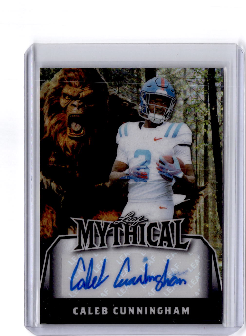 2025 Leaf Eclectic Signature Caleb Cunningham Mythical Prismatic Bigfoot #/1