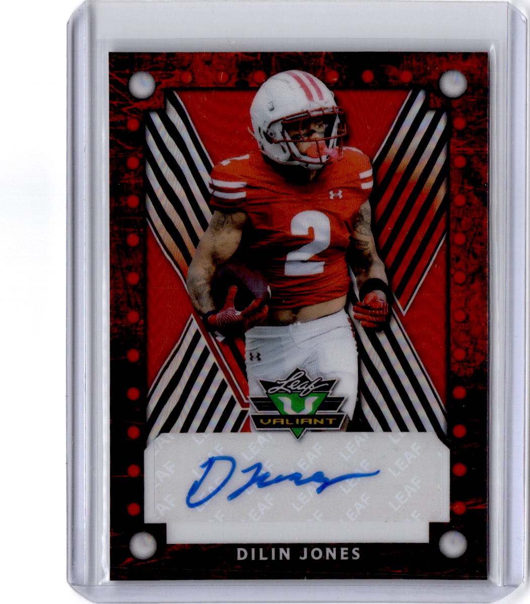 2025 Leaf Eclectic Signature Series Dilin Jones Valiant Auto Prismatic Red #/1