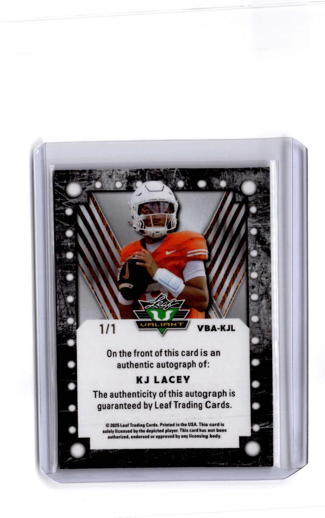 2025 Leaf Eclectic Signature Series  KJ Lacey Valiant Auto Prismatic Black #/1