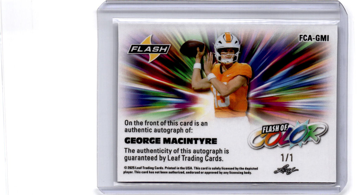 2025 Leaf Eclectic Signature George MacIntyre Flash o Color Prismatic Silver 1/1