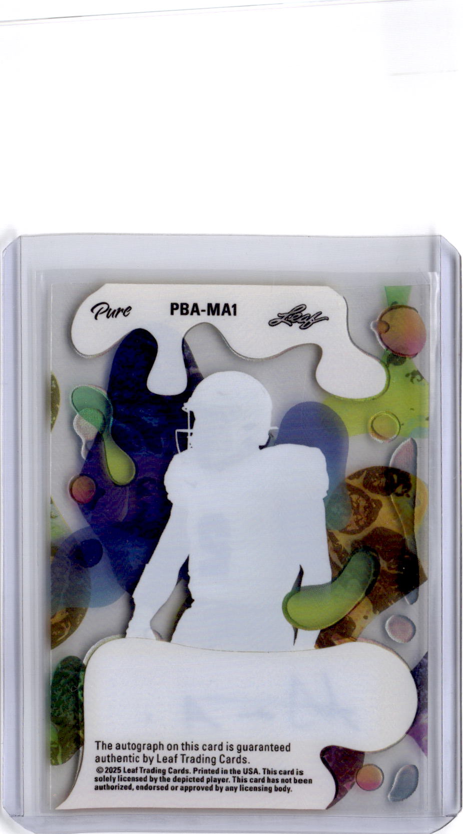 2025 Leaf Eclectic Signature Mario Anderson Jr. Pure Autographs Platinum 1/1