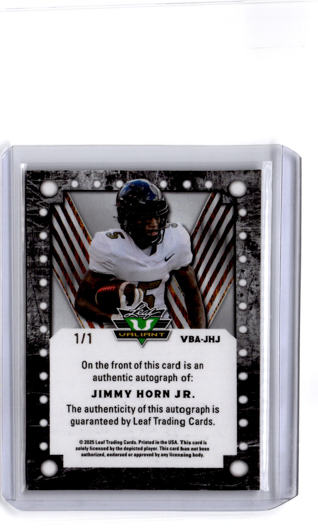 2025 Leaf Eclectic Signature Series Jimmy Horn Jr. Valiant Prismatic Green #/1