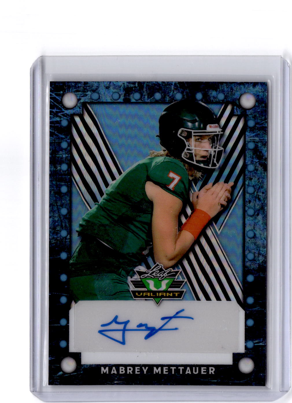 2025 Leaf Eclectic Signature Mabrey Mettauer Valiant Auto Prismatic Blue #/1