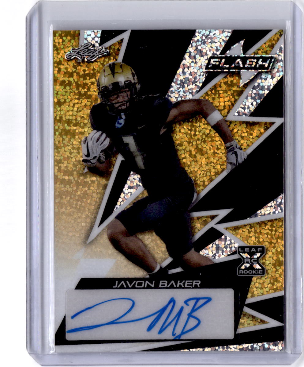 2024 Leaf Eclectic - Flash Sparkles Gold #F-JB1 Javon Baker Auto 1/1