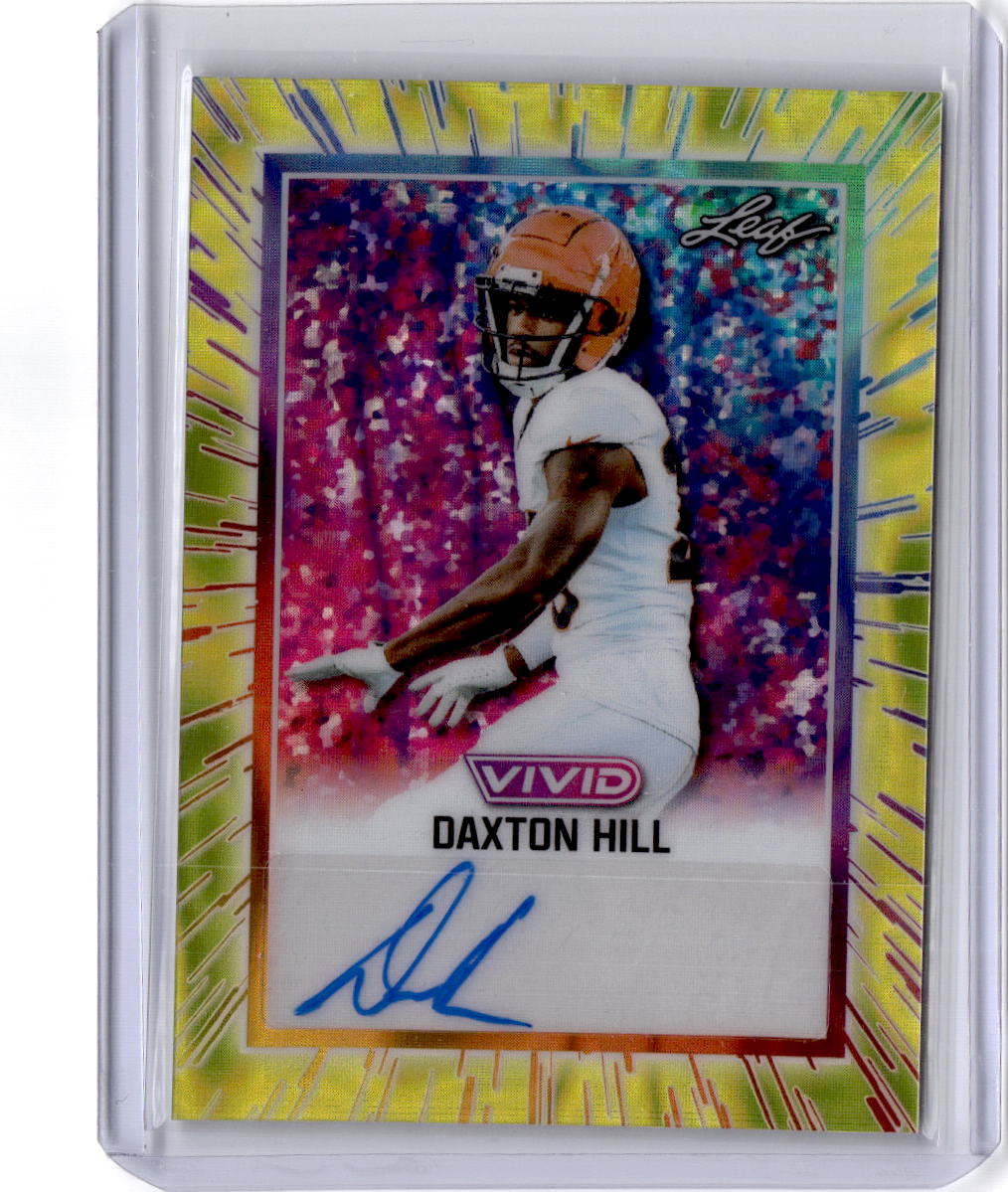 2025 Leaf Vivid #45 Daxton Hill Auto Base Laser Yellow 1/1
