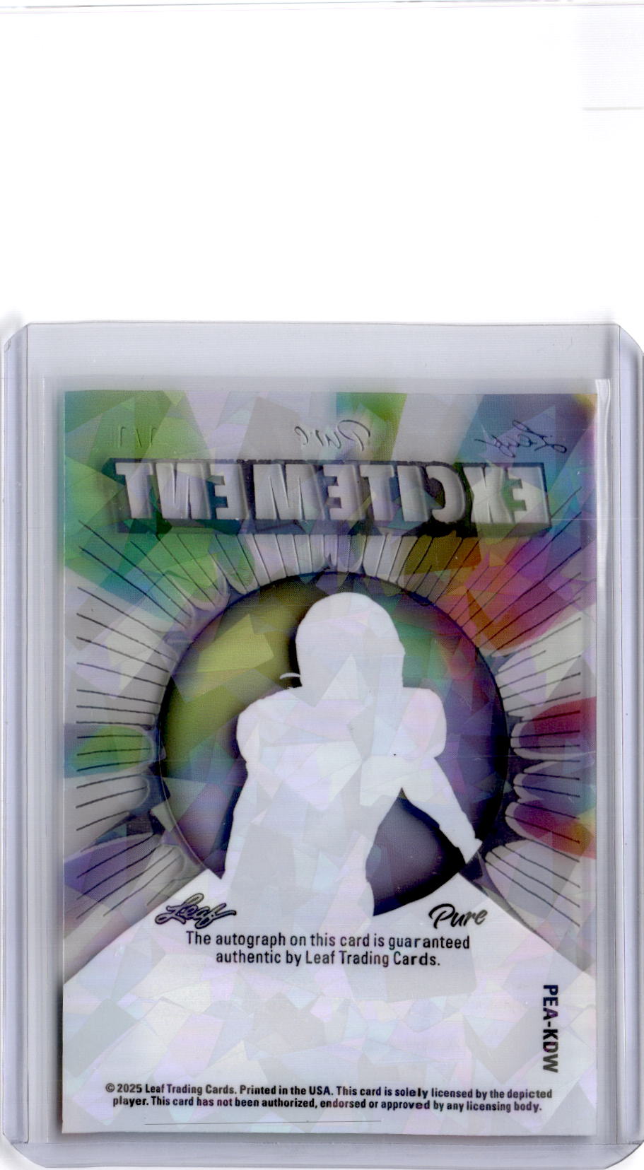 2025 Leaf Eclectic Signature Kayden Dixon-Wyatt Pure Base Prismatic Platinum 1/1