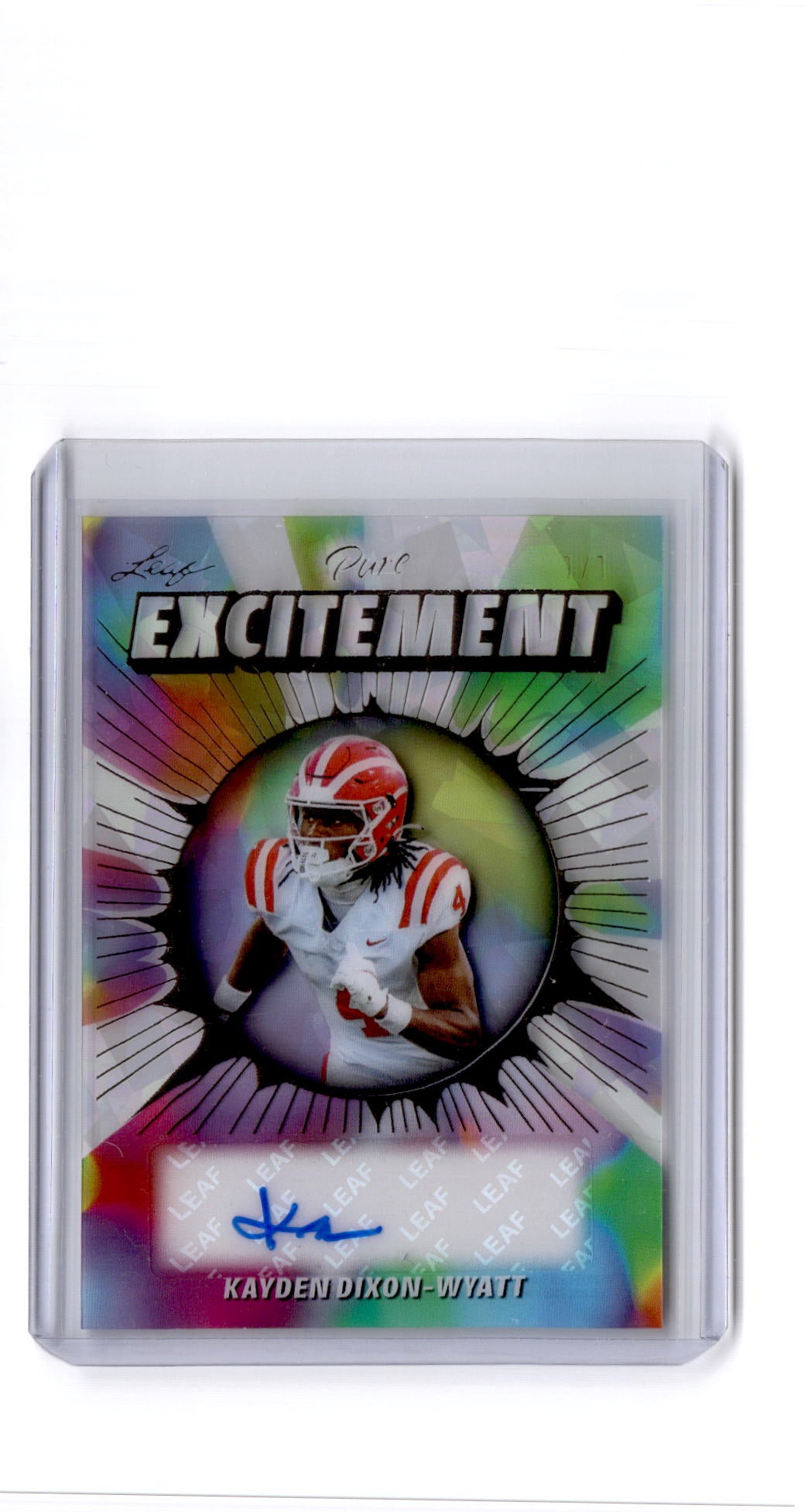 2025 Leaf Eclectic Signature Kayden Dixon-Wyatt Pure Base Prismatic Platinum 1/1
