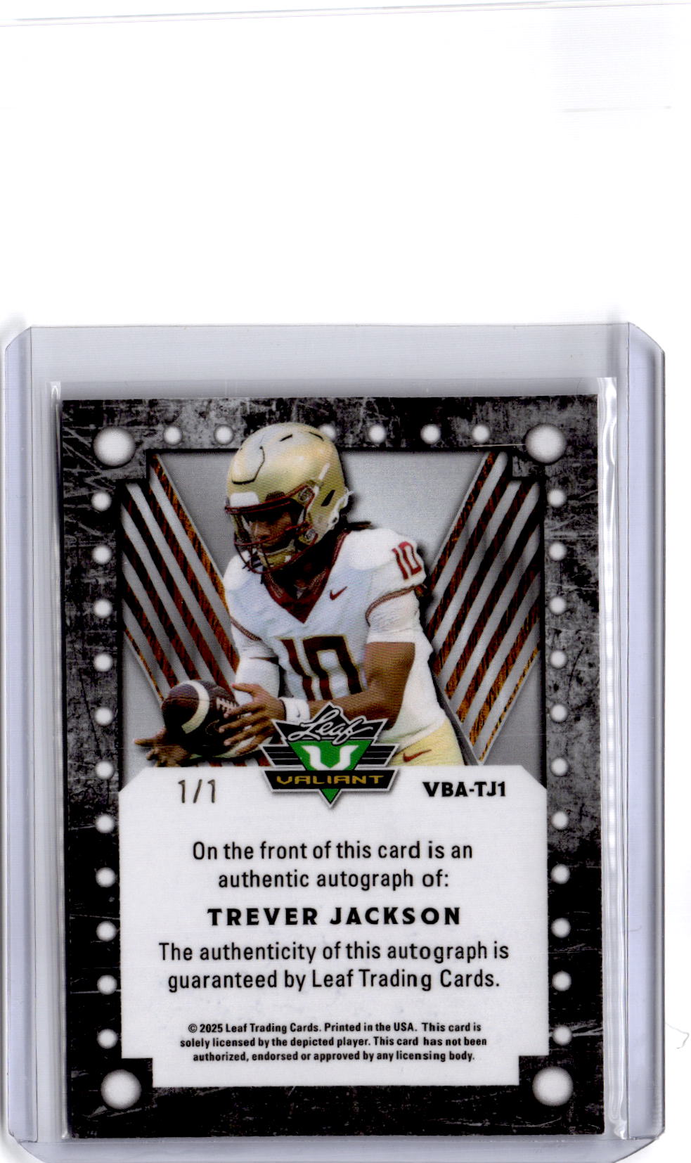 2025 Leaf Eclectic Signature Trever Jackson Valiant Auto Prismatic Red 1/1