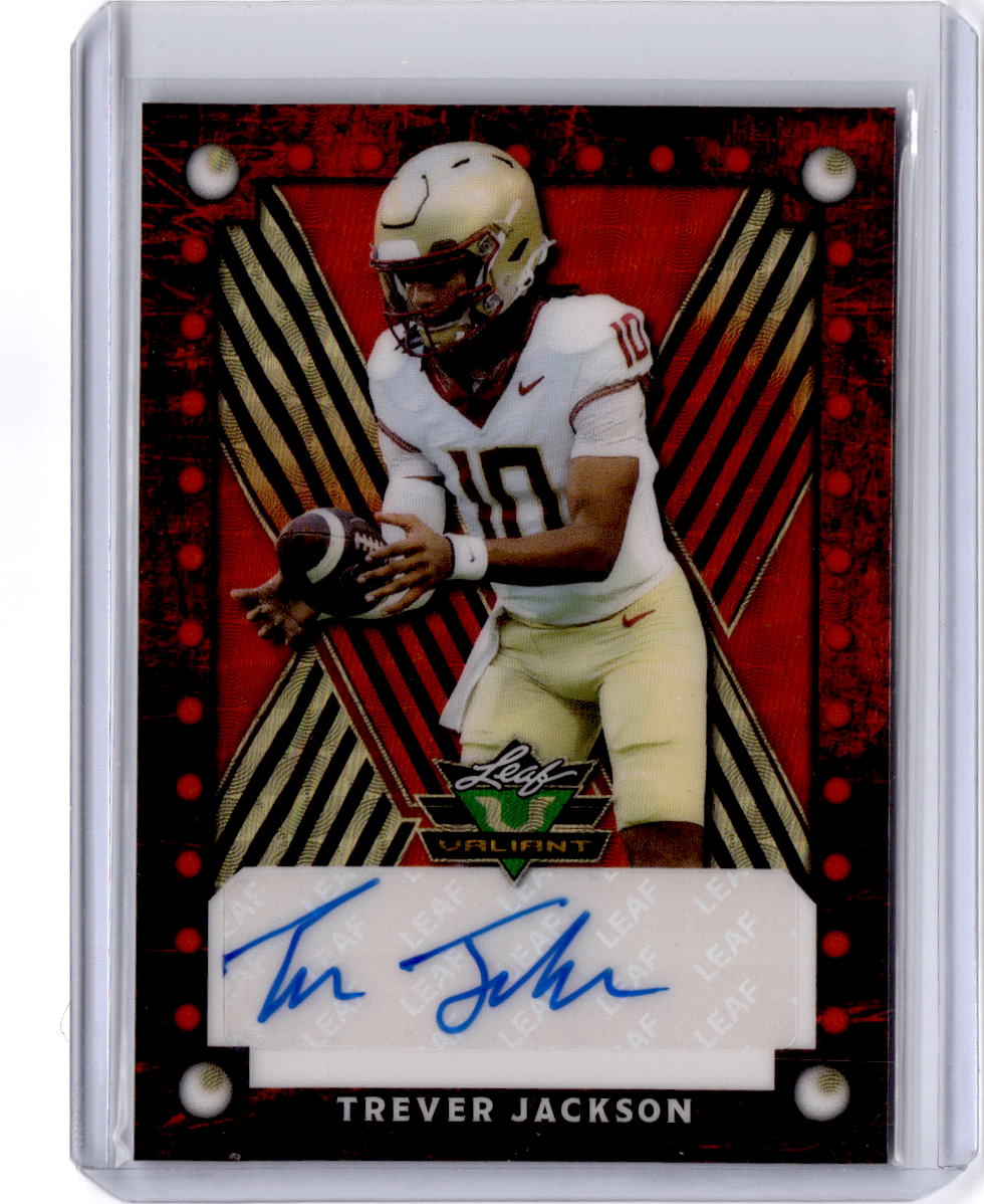 2025 Leaf Eclectic Signature Trever Jackson Valiant Auto Prismatic Red 1/1