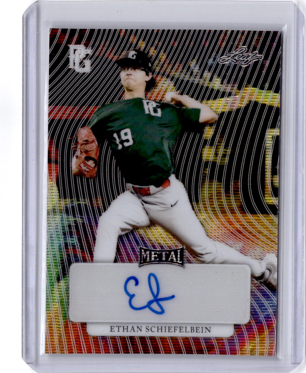 2023 Leaf Metal Perfect Game MarbleEthan Schiefelbein Metal Auto Black 1/1