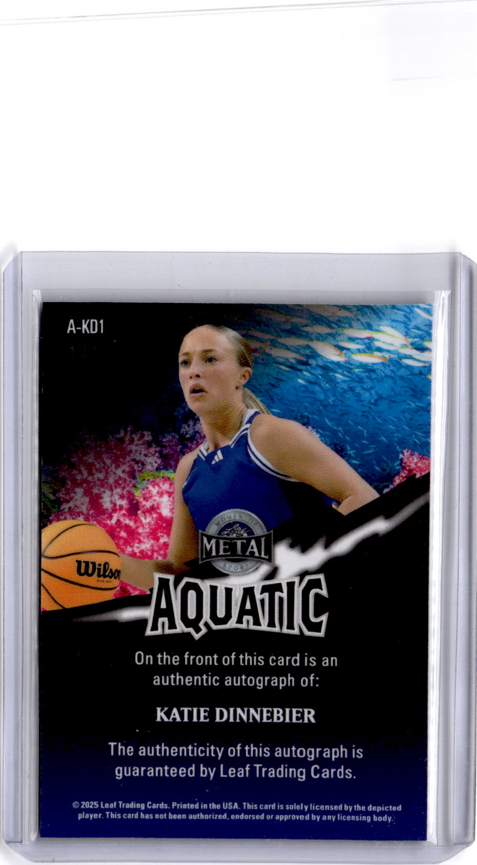 2025 Leaf Metal Women of Sport - Auto Prismatic Clownfish Katie Dinnebier 1/1