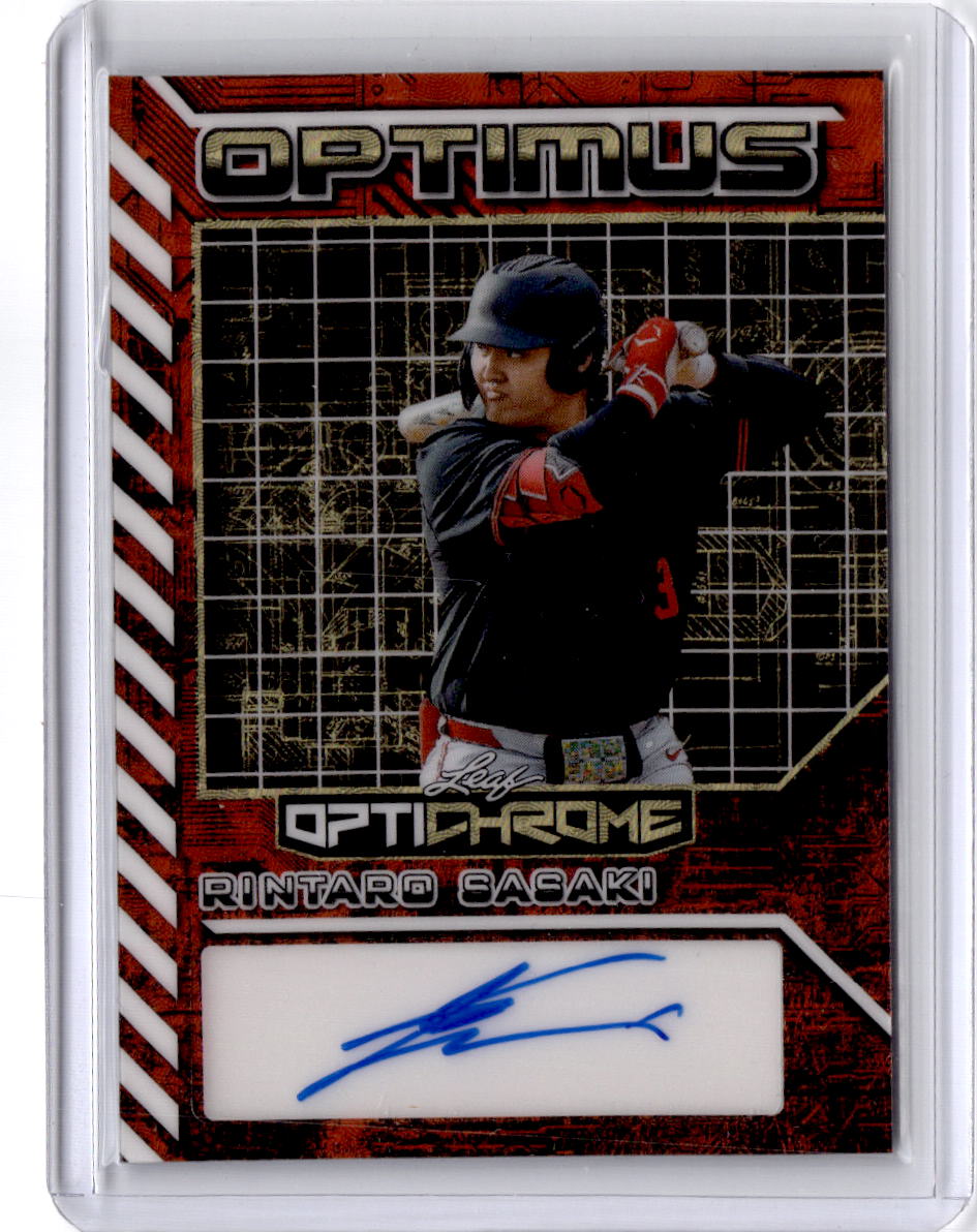 2024 Leaf Optichrome Rintaro Sasaki Base Autographs Laser Red 1/1