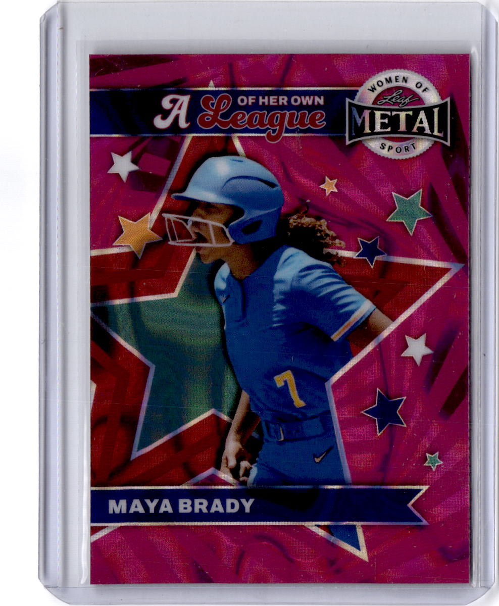 2025 Leaf Metal Women of Sport - A League Of Her Own Lava Red Maya Brady #/1
