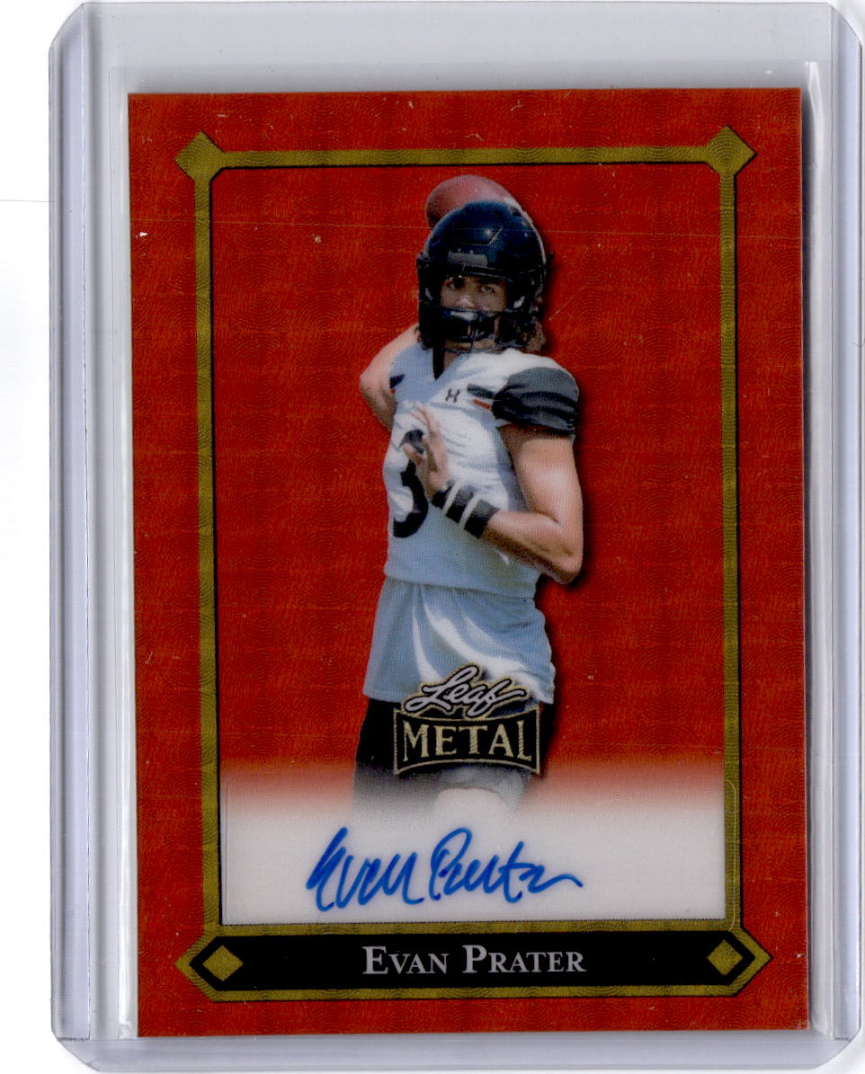2025 Leaf Metal #92L-EP1 Evan Prater 92 Mojo Gold Red Autographs 1/1