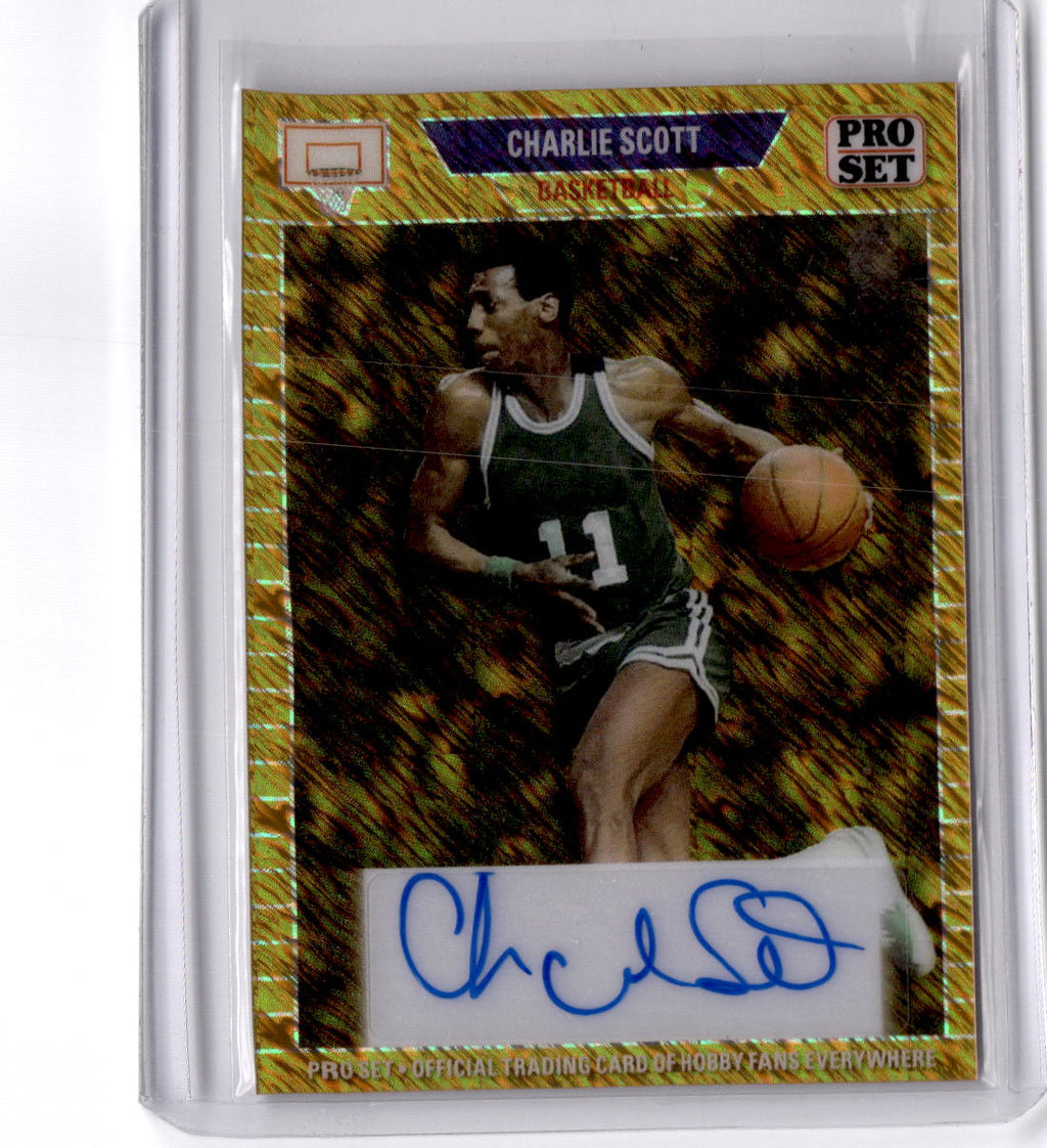 2024 Leaf Collective - 1989 Pro Set Autographs Super Prismatic Charlie Scott 1/1