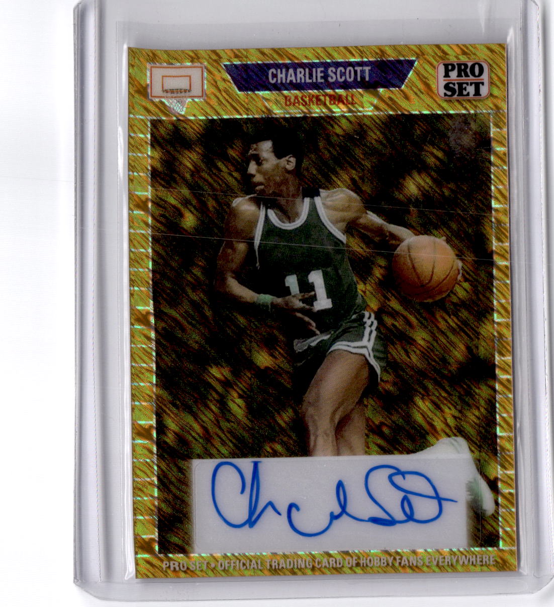 2024 Leaf Collective - 1989 Pro Set Autographs Super Prismatic Charlie Scott 1/1