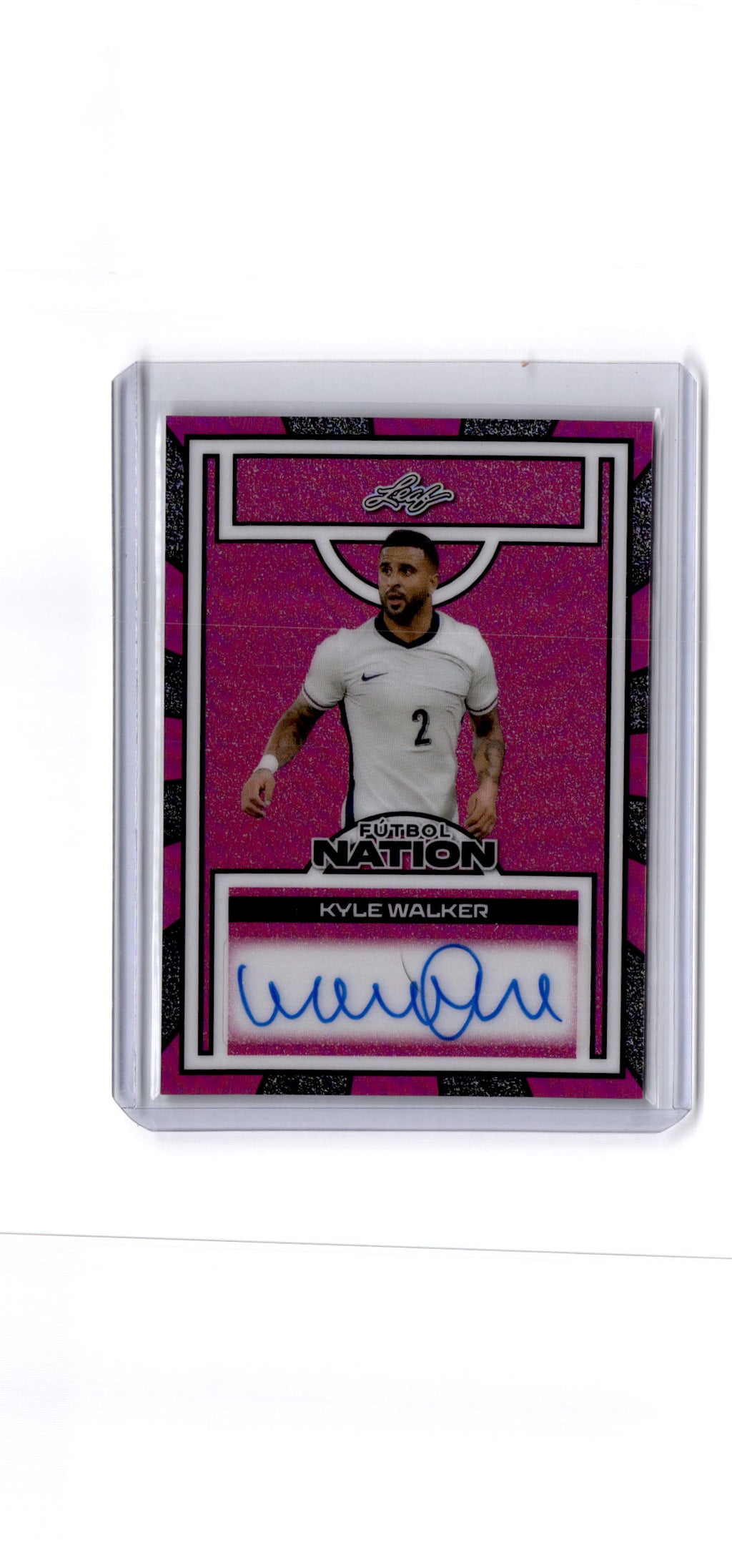 2025 Leaf Football Nation - Futball Nation Auto Lava Pink Kyle Walker 1/1