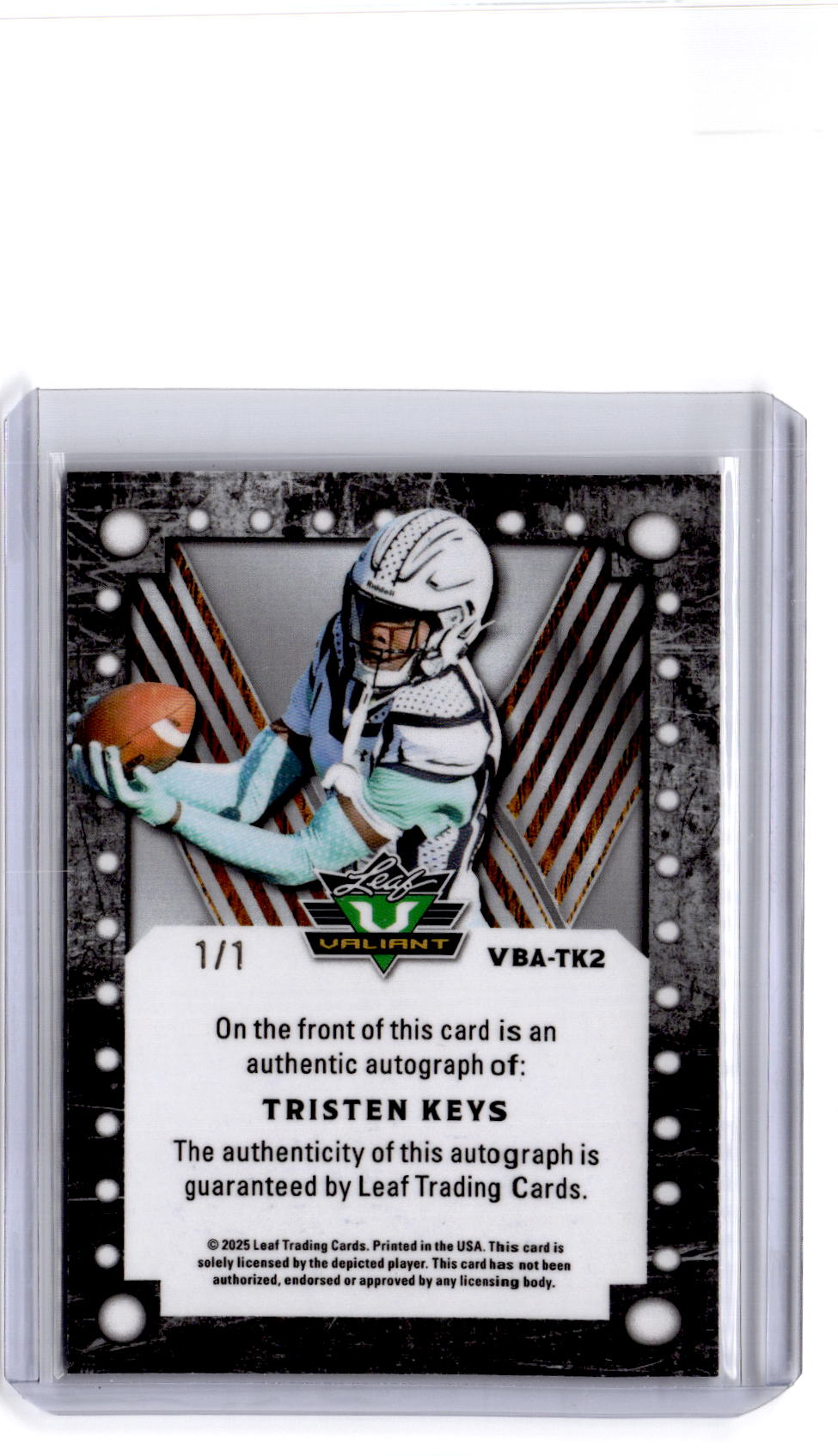 2025 Leaf Eclectic Signature Tristen Keys Valiant Auto Prismatic Black 1/1