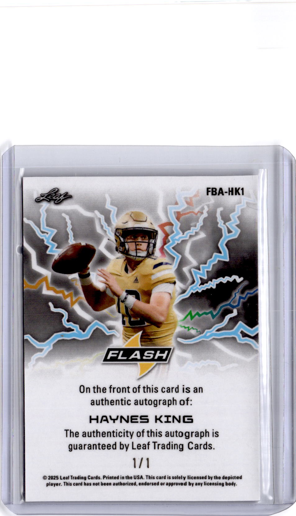 2025 Leaf Eclectic Signature  Haynes King Flash Base Auto Prismatic Blue 1/1