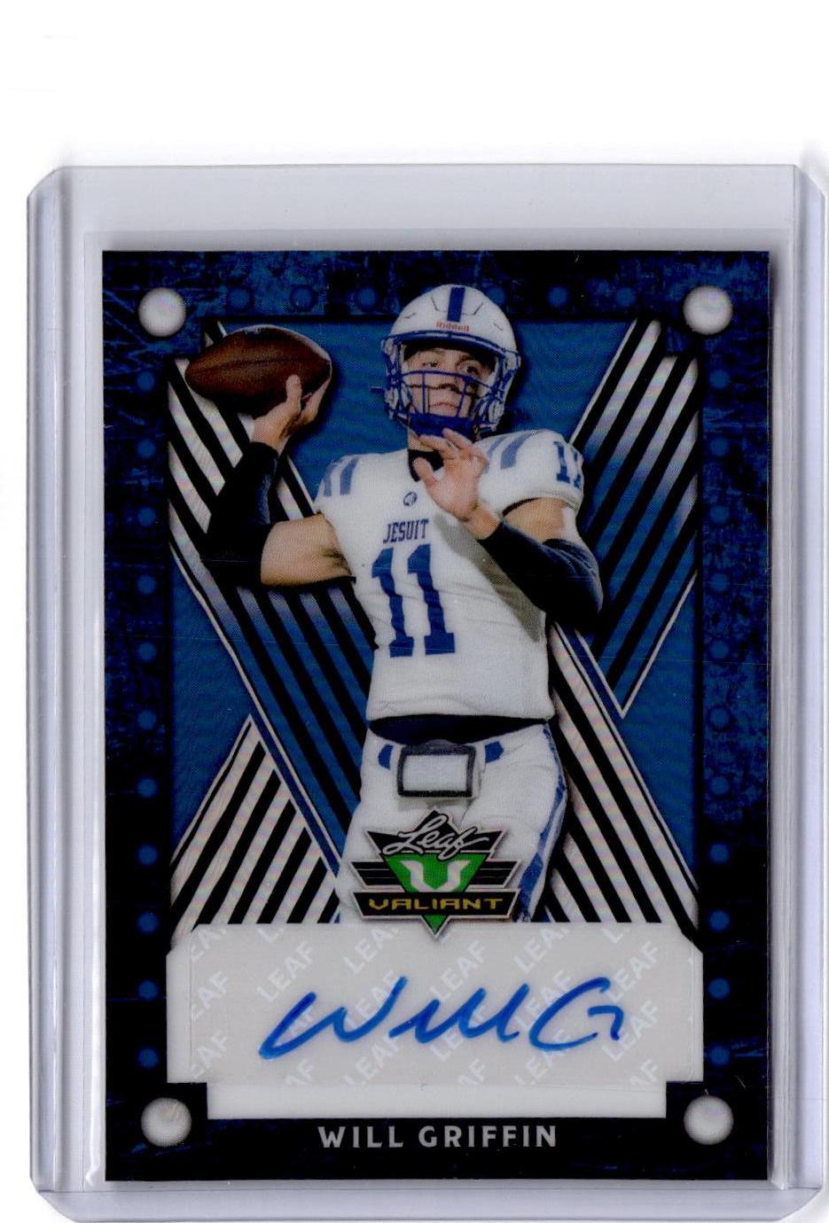 2025 Leaf Eclectic Signature Series Will Griffin Valiant Auto Prismatic Blue 1/1