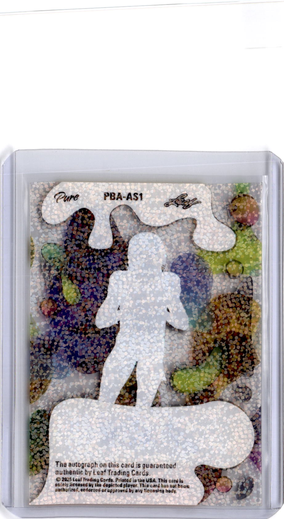 2025 leaf football nation Austin Simmons Pure Base Auto Prismatic Platinum 1/1