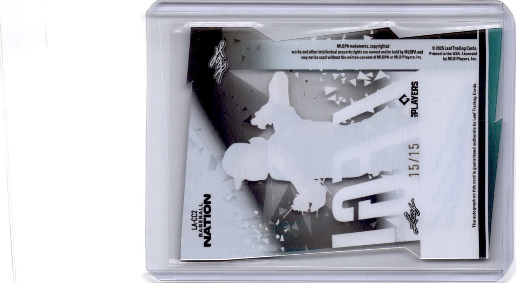 2025 Leaf Baseball Nation Cam Caminiti LFG! Autographs Prismatic Black #/15