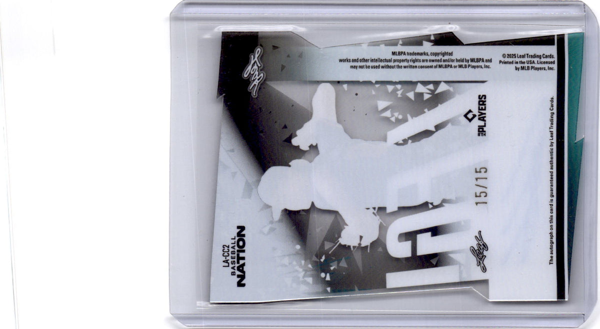2025 Leaf Baseball Nation Cam Caminiti LFG! Autographs Prismatic Black #/15