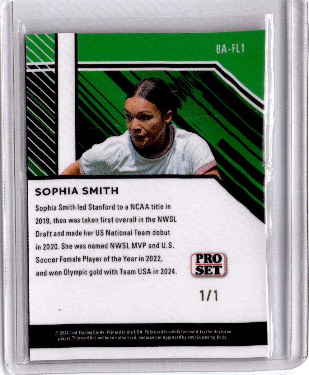 2024 Leaf Collective - Pro Set Autographs Shimmer Gold #PSA-SS2 Sophia Smith