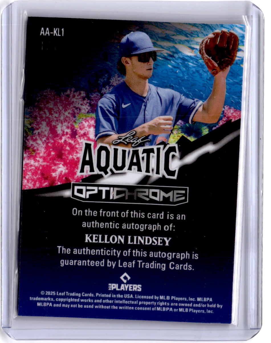 2025 Leaf Optichrome  Kellon Lindsey Aquatic Autographs Lava Koi Fish 1/1