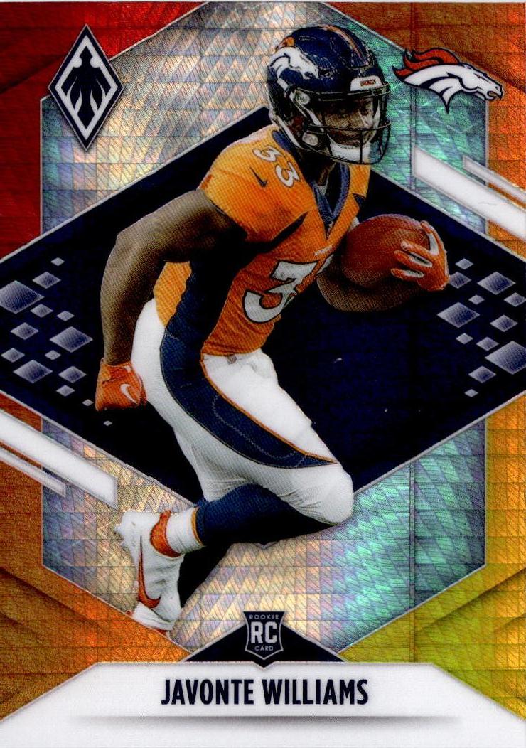 2021 Panini Phoenix #115 Javonte Williams Fire Burst