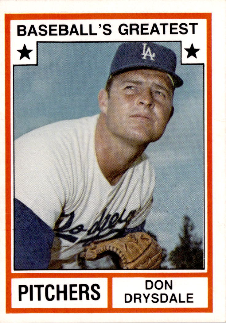 1982 TCMA Baseball's Greatest Pitchers (White Backs) #14 Don Drysdale