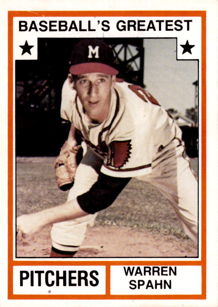 1982 TCMA Baseball's Greatest Pitchers (White Backs) #7 Warren Spahn