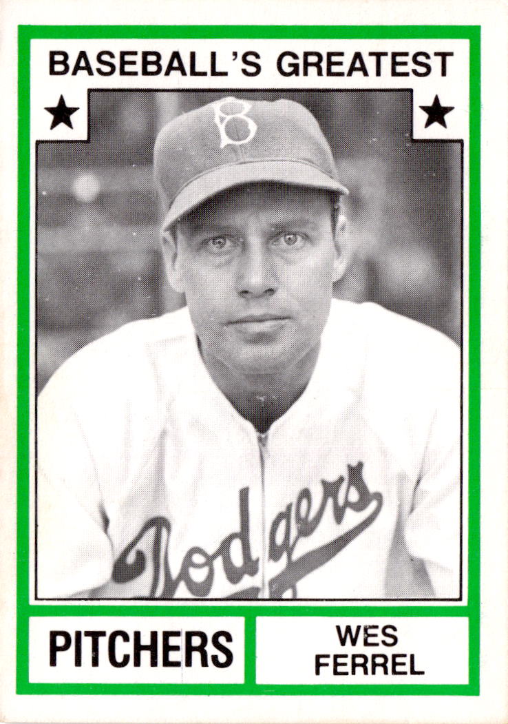 1982 TCMA Baseball's Greatest Pitchers (White Backs) #21 Wes Ferrell