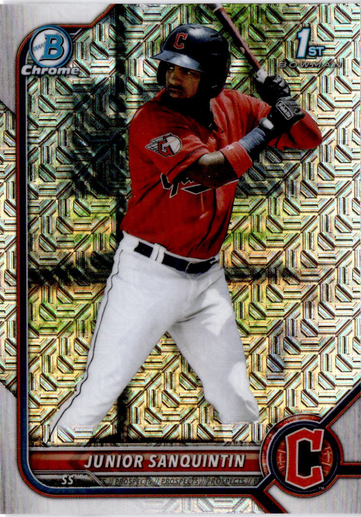2022 Bowman #BCP-80 Junior Sanquintin Chrome Prospects Mojo Refractor