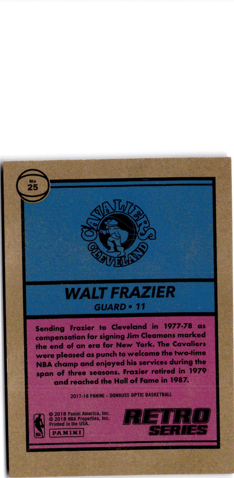 2017-18 Donruss Optic #25 Walt Frazier Retro Series