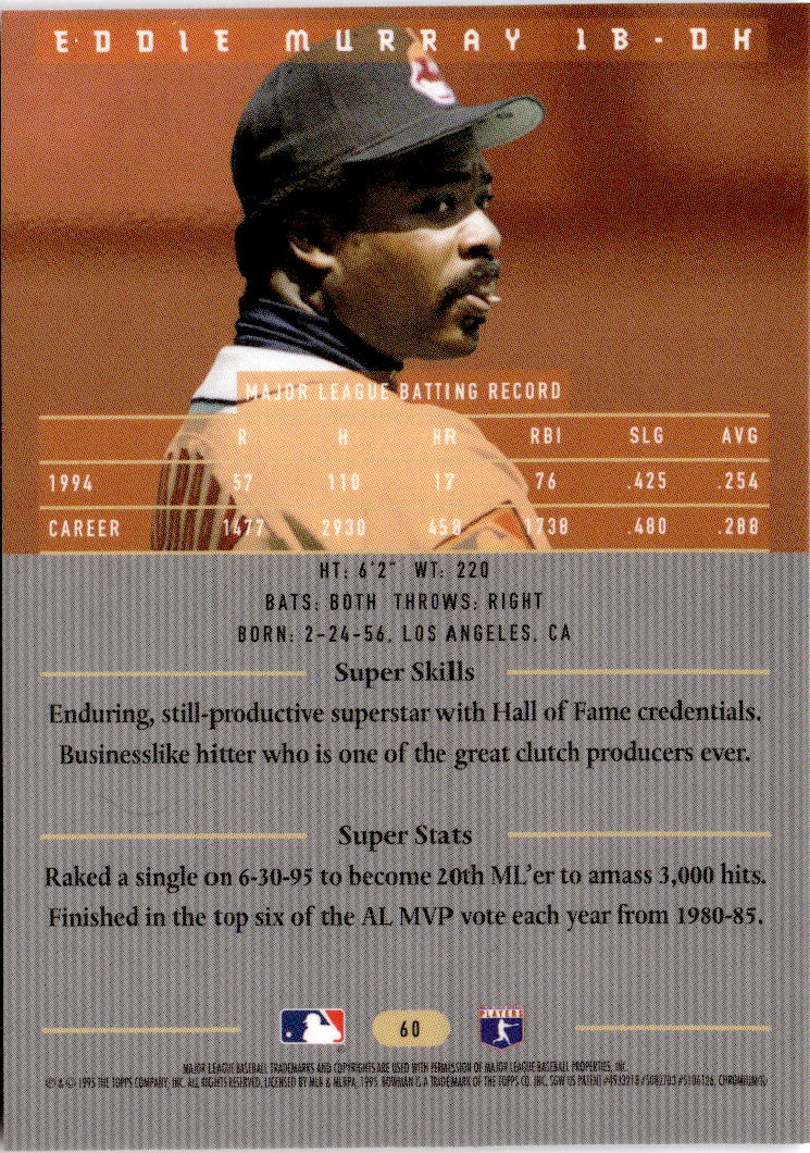 1995 Bowman's Best #60 Eddie Murray