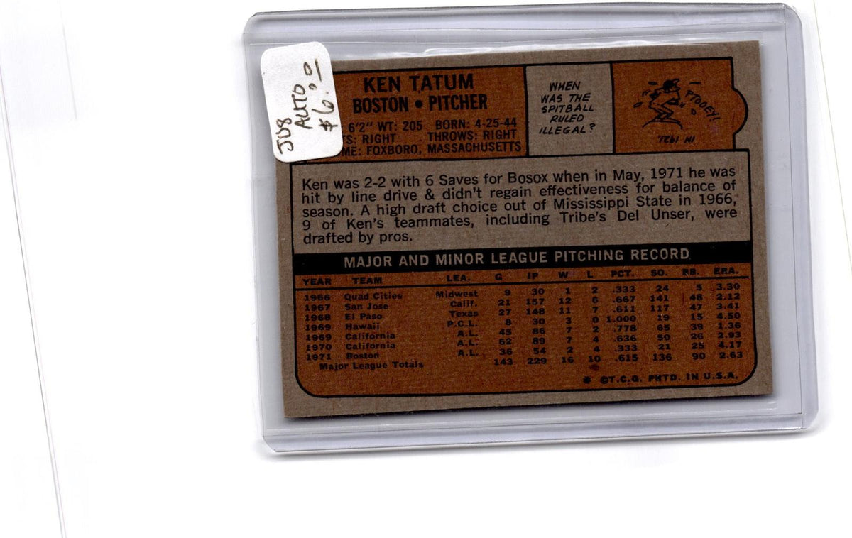 1972 Topps #772 Ken Tatum