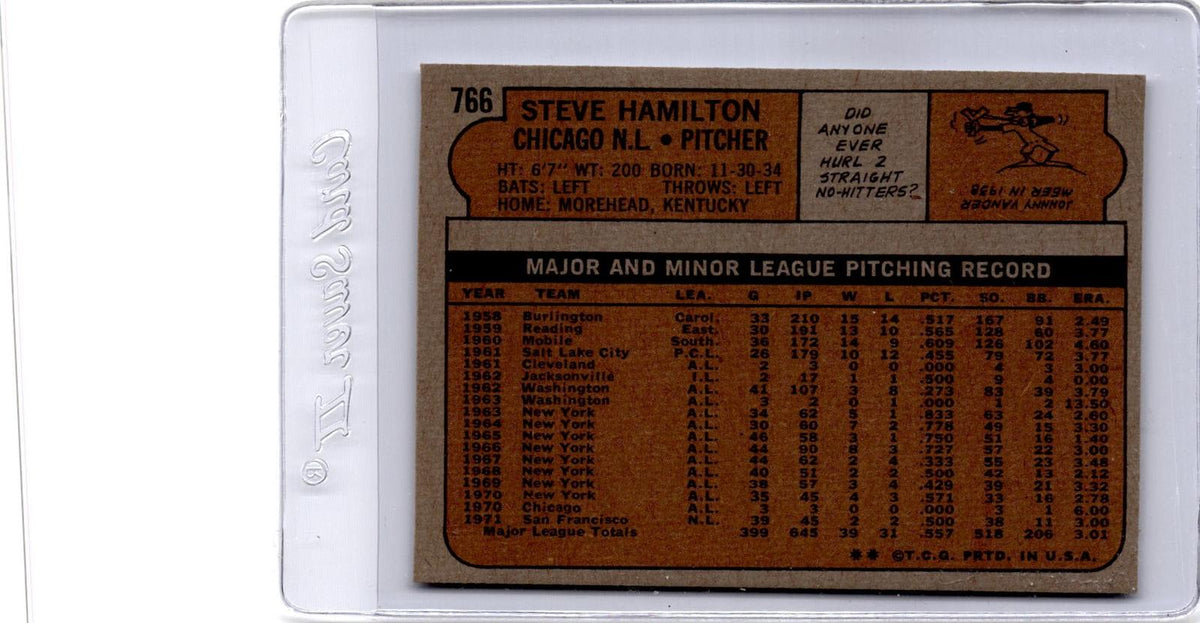 1972 Topps #766 Steve Hamilton